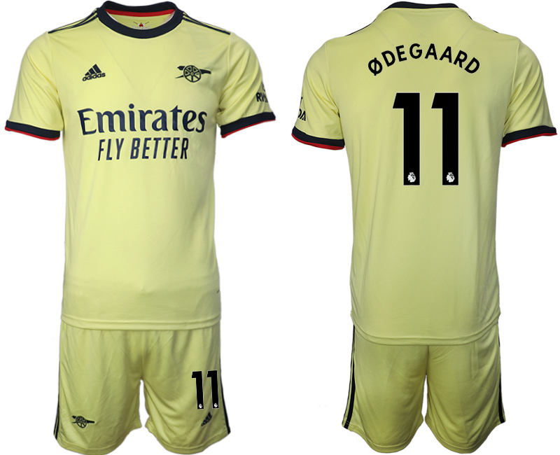 Men 2021-2022 Club Arsenal away yellow #11 Soccer Jersey->arsenal jersey->Soccer Club Jersey